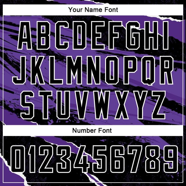 Black Purple-White 3D Pattern Design Torn Paper Style Authentic Personalized Basketball Jersey - Image 4