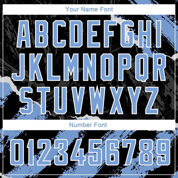 Black Light Blue-White 3D Pattern Design Torn Paper Style Authentic Personalized Basketball Jersey - Image 4