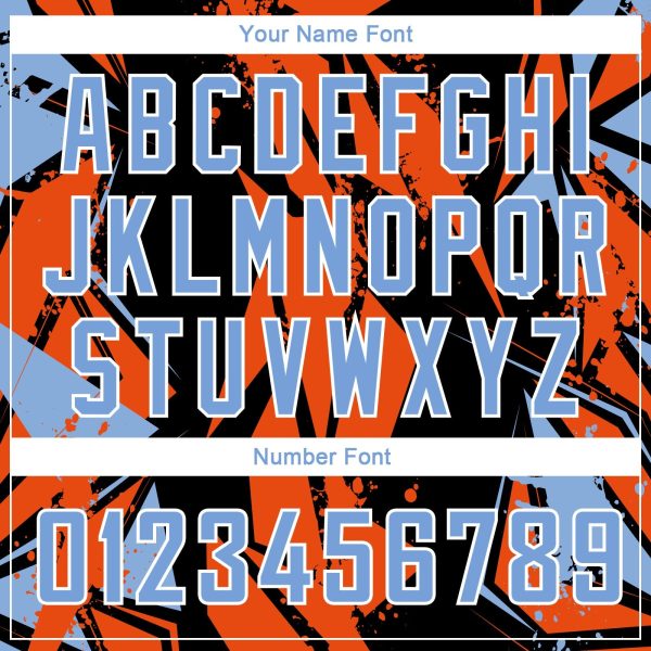 Black Light Blue-Orange 3D Pattern Design Geometric Shapes Authentic Personalized Basketball Jersey - Image 4