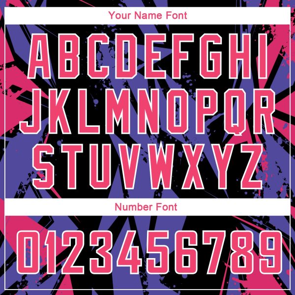 Black Pink-Purple 3D Pattern Design Geometric Shapes Authentic Personalized Basketball Jersey - Image 4