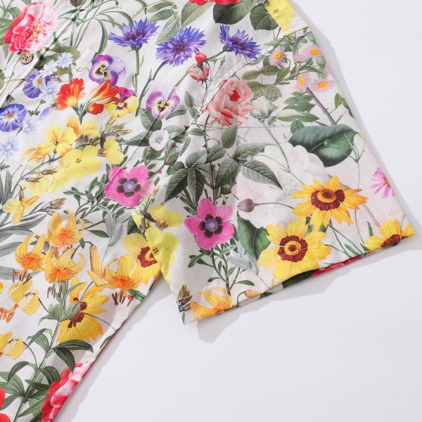 Hawaiian Shirt for Men with Colorful Floral Print - Short Sleeve Button-Down Shirt for Casual Beach and Travel Wear - Image 2