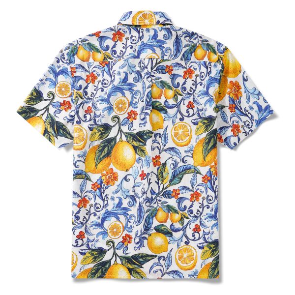 Blue Hawaiian Shirt for Men ? Short Sleeve Button-down Shirt ? Vintage Tropical Design for Men - Image 3