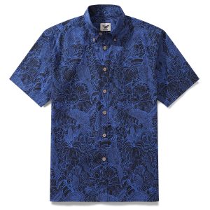 Hawaiian Shirt for Men - Blue Elves Button-Down Short Sleeve Shirt for Casual Beach and Travel Wear