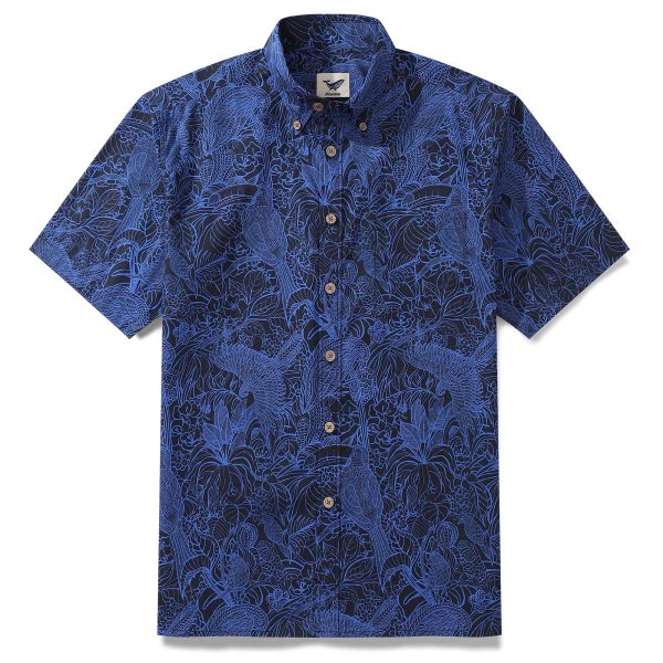 Hawaiian Shirt for Men - Blue Elves Button-Down Short Sleeve Shirt for Casual Beach and Travel Wear