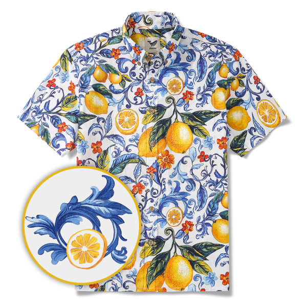 Blue Hawaiian Shirt for Men ? Short Sleeve Button-down Shirt ? Vintage Tropical Design for Men - Image 2