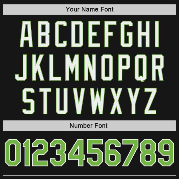 Black Neon Green-White Authentic Throwback Personalized Basketball Jersey - Image 4
