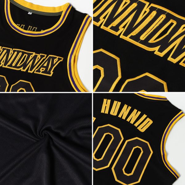 Black Neon Green-White Authentic Throwback Personalized Basketball Jersey - Image 5
