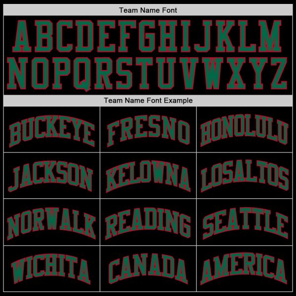 Black Kelly Green Red Authentic Throwback Personalized Basketball Jersey - Image 4