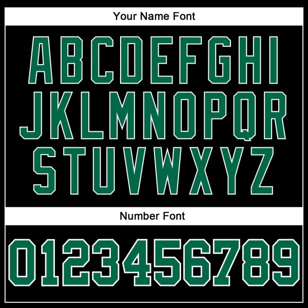 Black White Pinstripe Kelly Green-White Authentic Personalized Basketball Jersey - Image 4