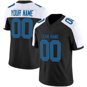 Black Alternate Blue-Gray Authentic Personalized Football Jersey