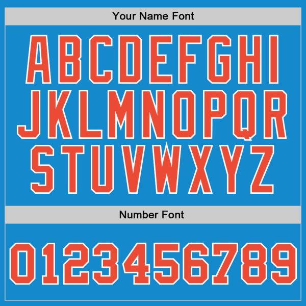 Blue Orange-White Authentic Throwback Personalized Basketball Jersey - Image 4