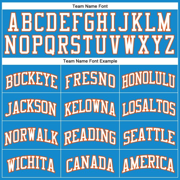 Blue White-Orange Authentic Throwback Personalized Basketball Jersey - Image 3