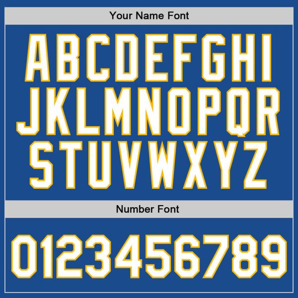 Blue White-Gold Authentic Throwback Personalized Basketball Jersey - Image 4