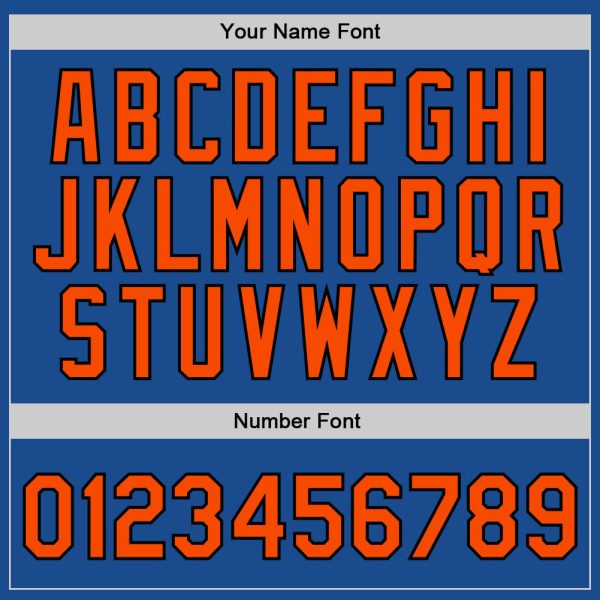 Blue Orange-Black Authentic Throwback Personalized Basketball Jersey - Image 4