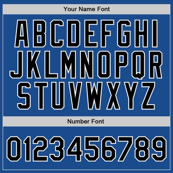 Blue Black-White Authentic Throwback Personalized Basketball Jersey - Image 4
