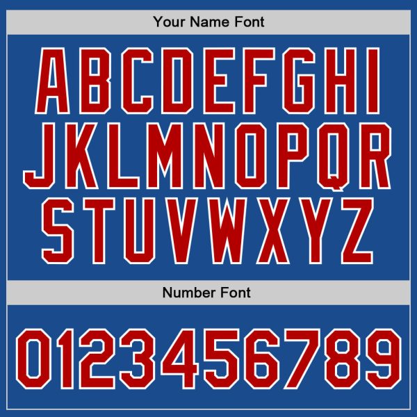 Blue Red-White Authentic Throwback Personalized Basketball Jersey - Image 4
