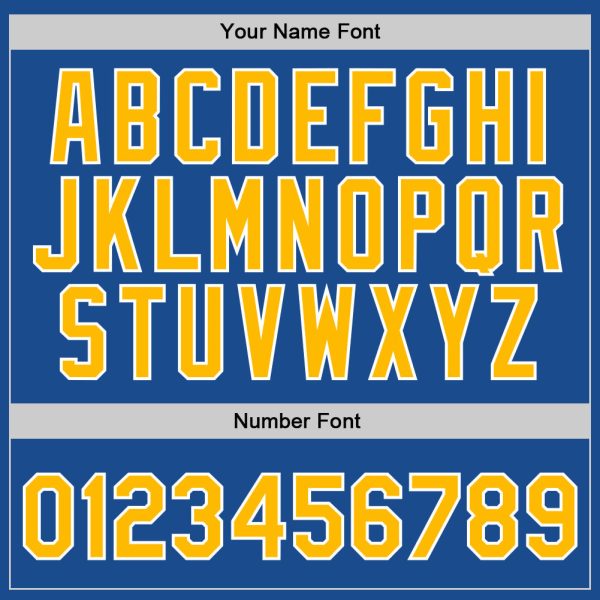 Blue Gold-White Authentic Throwback Personalized Basketball Jersey - Image 4