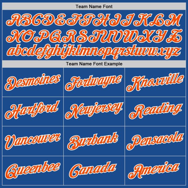 Blue Orange-White Authentic Throwback Personalized Basketball Jersey - Image 5