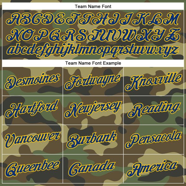 Custom Camo Royal-Gold Authentic Salute To Service Basketball Jersey - Image 3