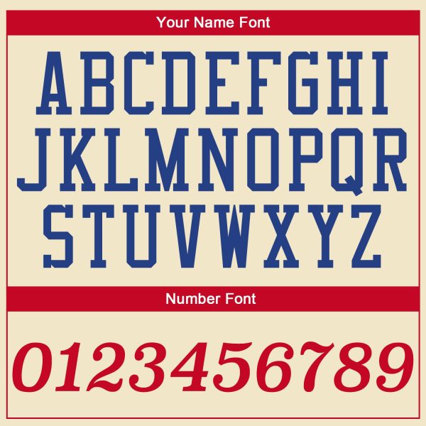 Cream Red-Royal Authentic Throwback Personalized Basketball Jersey - Image 4