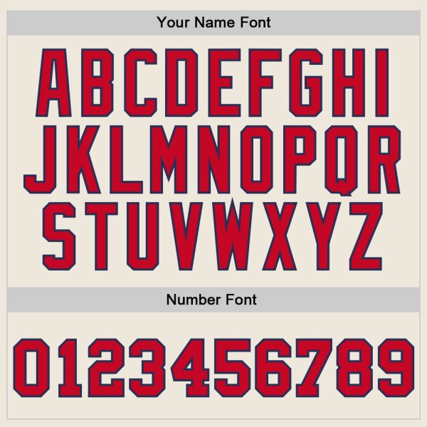 Cream Red-Navy Authentic Throwback Personalized Basketball Jersey - Image 3