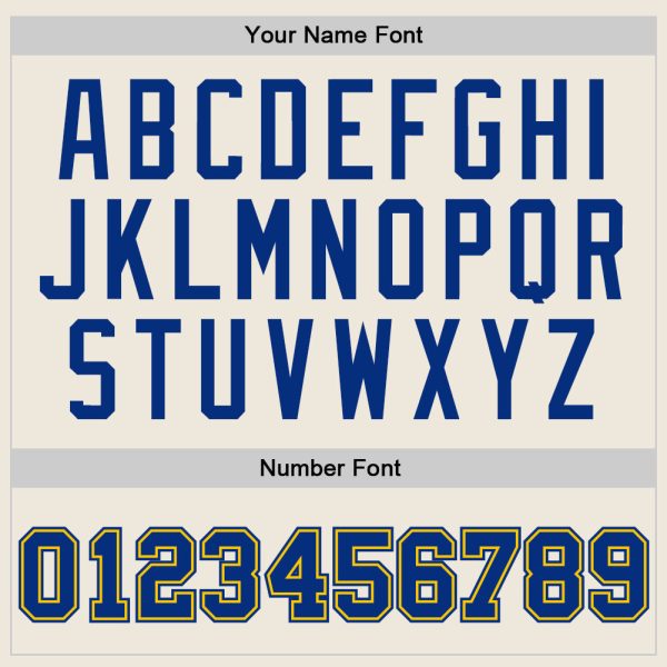 Cream Royal-Gold Authentic Throwback Personalized Basketball Jersey - Image 3