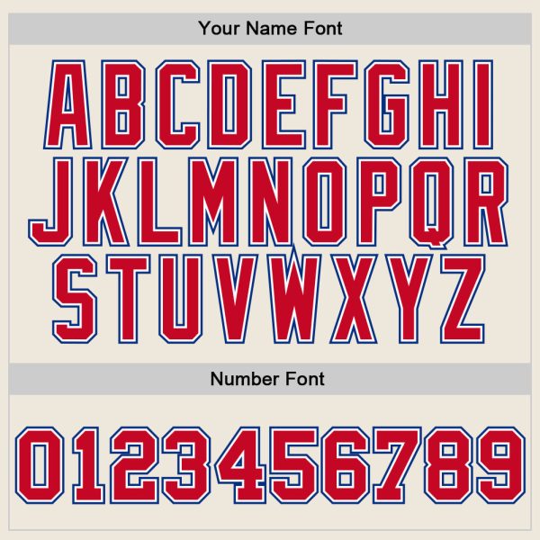 Cream Red-Royal Authentic Throwback Personalized Basketball Jersey - Image 3