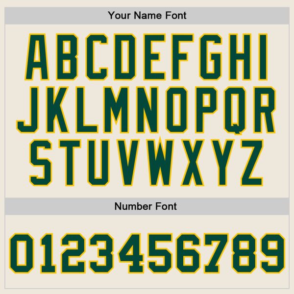 Cream Green-Gold Authentic Throwback Personalized Basketball Jersey - Image 3