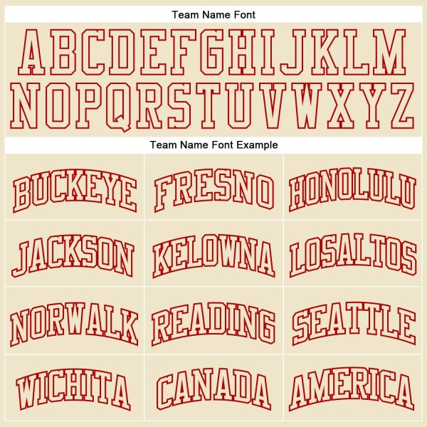Cream Cream-Red Authentic Throwback Personalized Basketball Jersey - Image 3