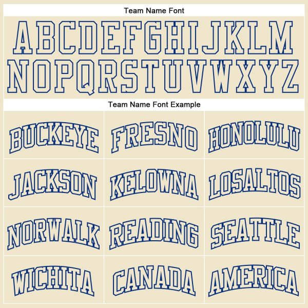 Cream Cream-Royal Authentic Throwback Personalized Basketball Jersey - Image 3