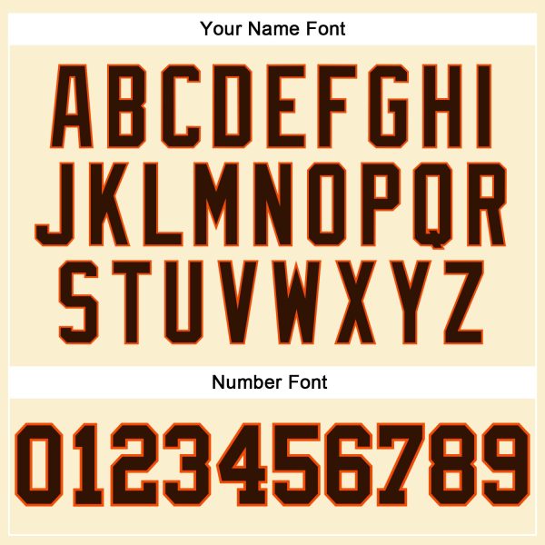 Cream Brown-Orange Authentic Throwback Personalized Basketball Jersey - Image 4