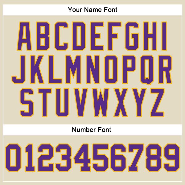 Cream Black Pinstripe Purple-Gold Authentic Personalized Basketball Jersey - Image 4