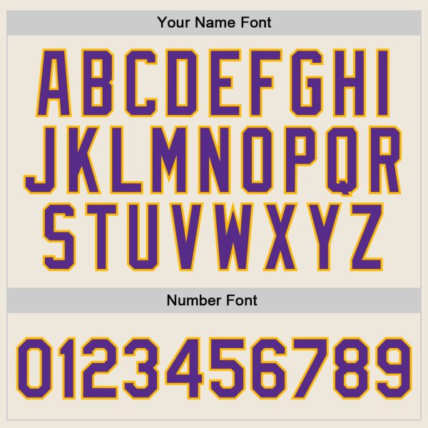 Cream Purple-Gold Authentic Throwback Personalized Basketball Jersey - Image 4