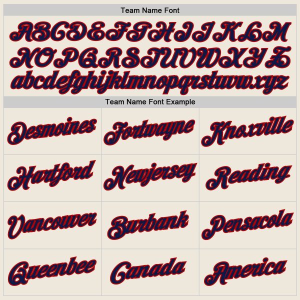 Cream Navy-Red Authentic Throwback Personalized Basketball Jersey - Image 5