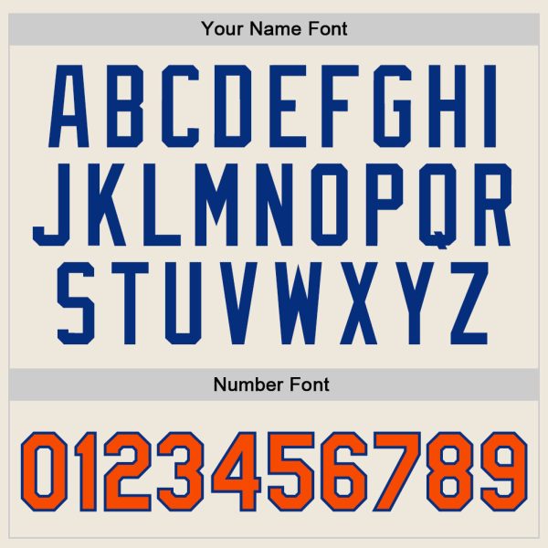 Cream Orange-Royal Authentic Throwback Personalized Basketball Jersey - Image 4