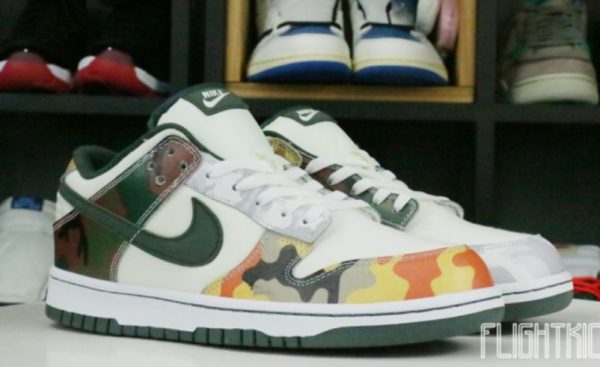 Dunk Low SE Sail Multi-Camo Unfading Sneaker - For Men - Image 4