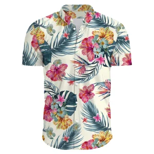 Hawaiian Shirt for Men with Tropical Floral Print - Summer Beach Shirt for Casual and Vacation Wear