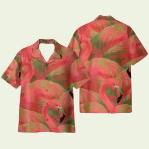 Flamingo Retro Pattern Hawaiian Shirt for Men ? Vibrant Tropical Design & Classic Summer Vibes