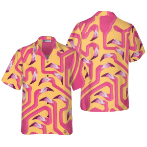 Flamingo Funny Pattern Hawaiian Shirt for Men ? Tropical Humor & Beach Style, Perfect for Summer Fun