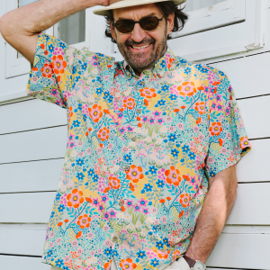 Hawaiian Shirt for Men with Summer Flower Garden Designs - Casual Beach and Travel Wear Button-Down Short Sleeve Shirt