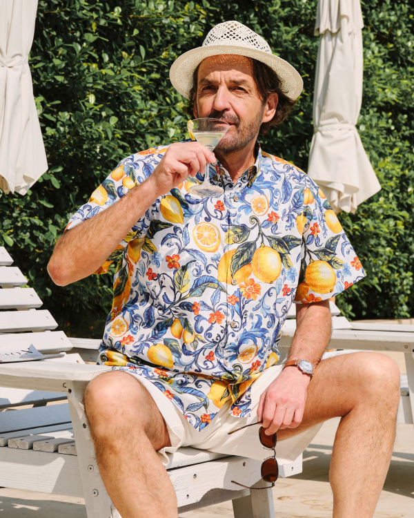 Blue Hawaiian Shirt for Men ? Short Sleeve Button-down Shirt ? Vintage Tropical Design for Men