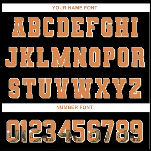 Black Orange California Map Personalized Baseball Jersey - Image 5