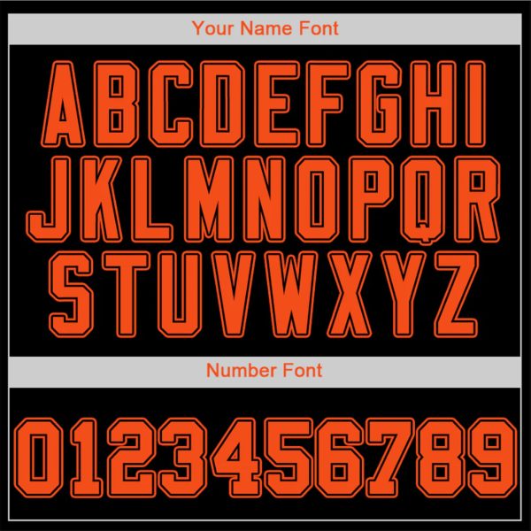 Black Orange - Black Personalized Baseball Jersey - Image 5