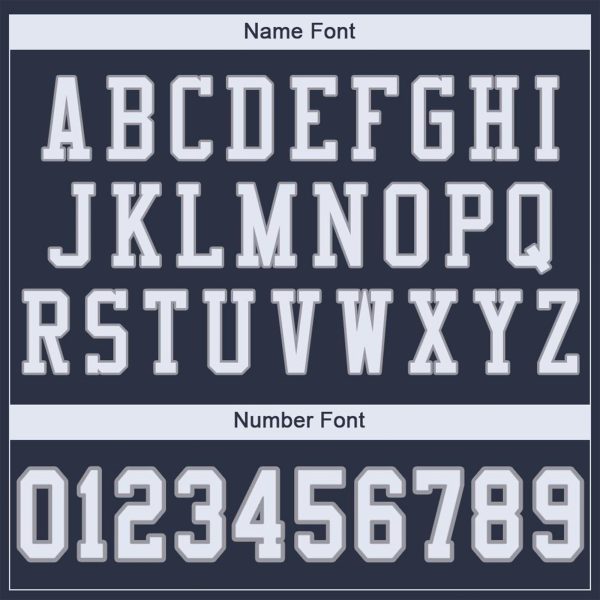 Navy White-Light Gray Authentic Personalized Football Jersey - Image 3