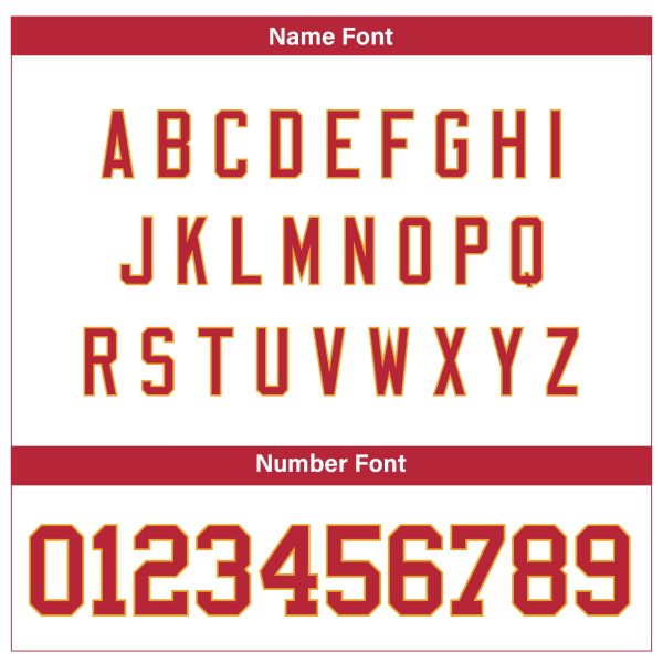White Red-Gold Authentic Personalized Football Jersey - Image 3