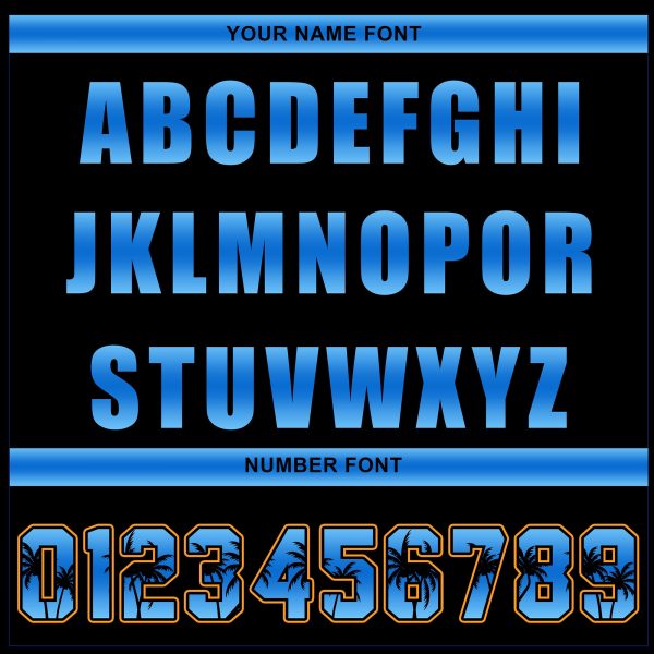 Alternate Blue California Beach Personalized Baseball Jersey - Image 5