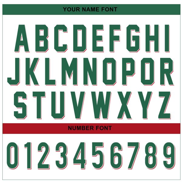 White-Green Mexico Personalized Baseball Jersey - Image 5