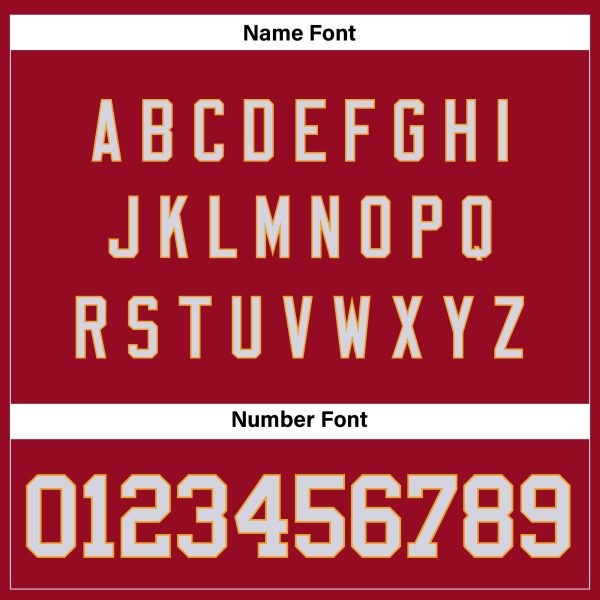 Red White-Gold Authentic Personalized Football Jersey - Image 3
