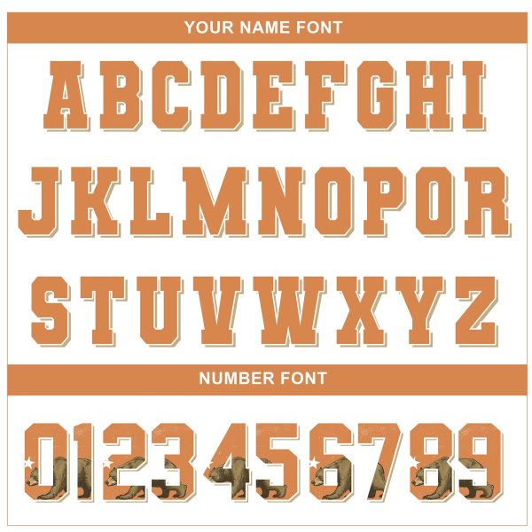 White Orange California Map Personalized Baseball Jersey - Image 5