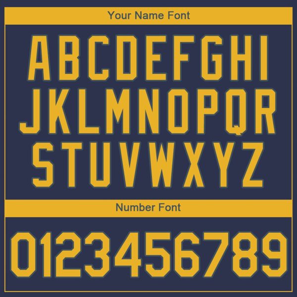Navy Gold Authentic Personalized Baseball Jersey - Image 3
